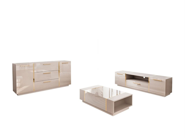 Wohnzimmer-Set im Glamour-Stil Lunelie Kaschmir