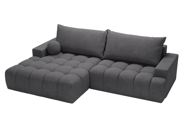 Ecksofa L-Form mit Schlaffunktion und Bettkasten Havi Links Graphit