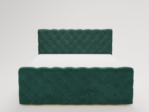 Boxspringbett mit Bettkasten 180x200 Lunaris Grün