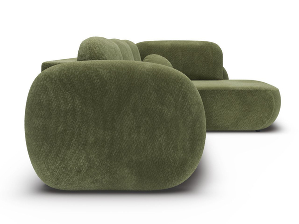 Ecksofa mit Schlaffunktion und Bettkasten Rechts Carino Grün
