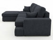 Ecksofa L-Form fürs Wohnzimmer Nesto Links Schwarz