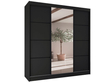 Schiebetürenschrank mit Spiegel 200 cm Vello Schwarz