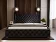 Polsterbett mit Bettkasten und Lattenrost 160x200 Kingston Schwarz