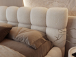 Polsterbett mit Bettkasten und Lattenrost 140x200 Modo aus Bouclé-Stoff Beige