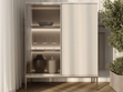 Vitrinenschrank mit Led Deo 126 cm Kaschmir