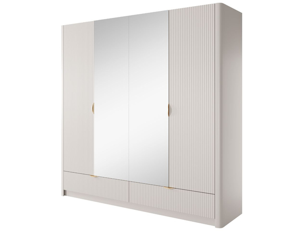 Kleiderschrank mit Spiegel Latina Beige