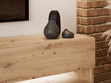 Hänge TV-Schrank 270 cm für Wohnzimmer mit LED-Beleuchtung Aurelie Artisan Eiche