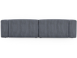 Ecksofa L-Form Links Moderne Cord Ecksofa Landi Grau