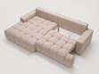 Ecksofa L-Form mit Schlaffunktion und Bettkasten Havi Links Beige