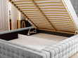 Polsterbett mit Bettkasten und Lattenrost 120x200 Barbados Hellgrau