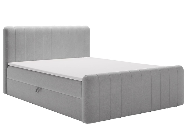 Boxspringbett mit Bettkasten 180x200 Osteno Grau