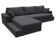 Ecksofa L-Form fürs Wohnzimmer Nesto Links Schwarz