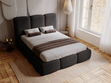 Polsterbett mit Bettkasten und Lattenrost 180x200 Bubble Schwarz