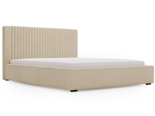Polsterbett mit Bettkasten und Lattenrost 140x200 Malmo Beige