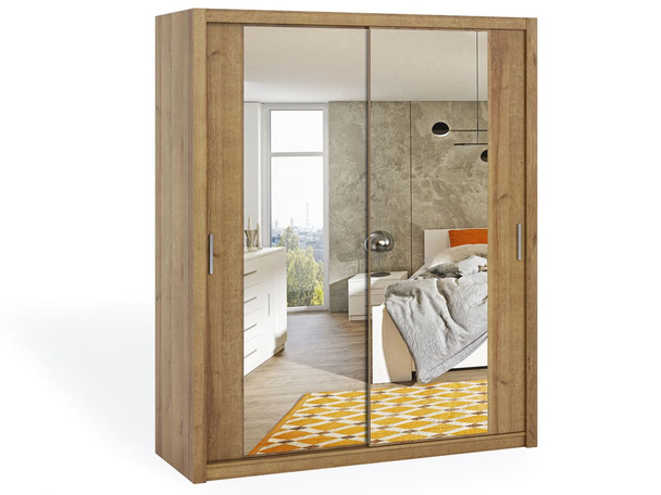 Verspiegelter Schiebeschrank Bino 180 - Artisan Eiche