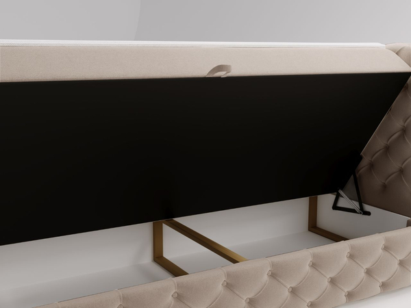 Boxspringbett mit Bettkasten 140x200 Canolo Beige