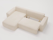 Ecksofa L-Form Links mit Schlaffunktion und Bettkasten Tazones Beige