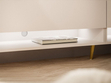 TV-Schrank für das Wohnzimmer 180 cm mit goldenen Metallbeinen und LED-Beleuchtung Aurelie Kaschmir matt