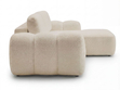 Ecksofa L-Form mit Schlaffunktion und Bettkasten Avelin Rechts Beige