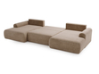 Wohnlandschaft mit Schlaffunktion und Bettkasten Savana Dunkelbeige