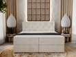 Boxspringbett mit Bettkasten 140x200 Napoli Beige