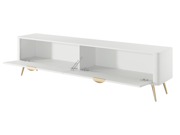 TV-Lowboard mit Türen 200 cm Latina Weiß