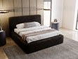 Polsterbett mit Bettkasten und Lattenrost 160x200 Amaro Schwarz