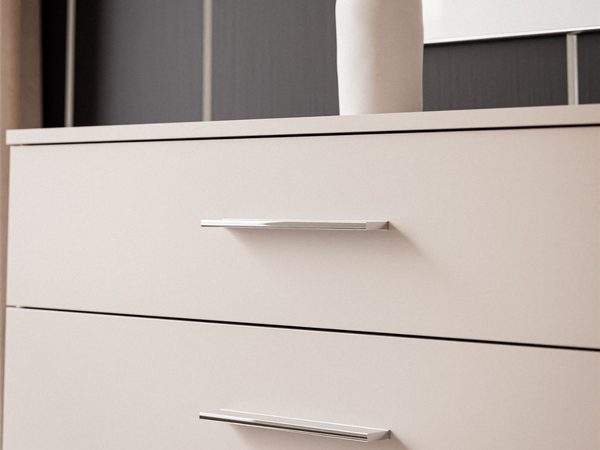 Kommode mit Türe, Schubladen und LED-Beleuchtung Nuveo Kaschmir