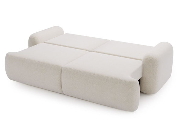 Sofa mit Schlaffunktion und Bettkasten Aurio Weiß