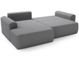 Ecksofa mit Schlaffunktion und Bettkasten Belvio links Dunkelgrau