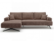 Ecksofa L-Form auf Metallbeinen Leto Links Braun