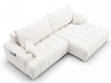 Ecksofa L-Form mit Schlaffunktion und Bettkasten Tulio Rechts Creme