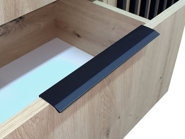 Kommode mit Türen und Schubladen 155 cm Macron Graphit Artisan Eiche