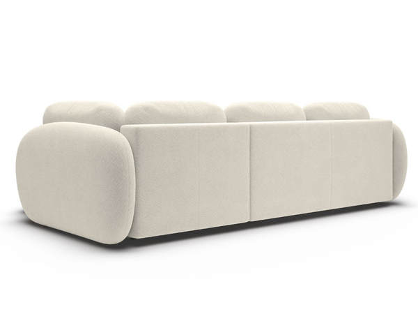 Ecksofa mit Schlaffunktion und Bettkasten Rechts Carino Creme