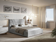 Polsterbett mit Bettkasten und Lattenrost 180x200 Tivoli Hellgrau