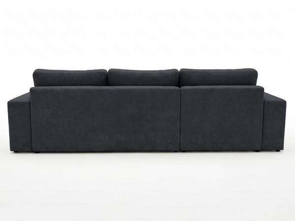 Ecksofa L-Form fürs Wohnzimmer Nesto Links Schwarz