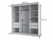 Schiebetürenschrank mit Spiegel 200 cm Vello Schwarz