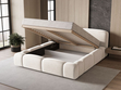 Polsterbett mit Bettkasten und Lattenrost 180x200 Aubi Creme