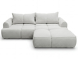 Ecksofa L-Form Rechts mit Schlaffunktion und Bettkasten Bonno Grau