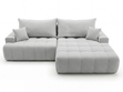 Ecksofa L-Form mit Schlaffunktion und Bettkasten Tulio Rechts Grau