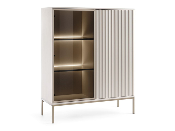 Vitrinenschrank mit Led Deo 126 cm Kaschmir