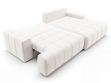 Ecksofa L-Form mit Schlaffunktion und Bettkasten Tulio Rechts Creme