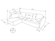 Ecksofa mit Schlaffunktion und Bettkasten Rechts Carino Beige