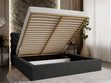 Polsterbett mit Bettkasten und Lattenrost 160x200 Apollo Schwarz
