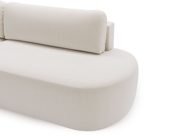 Ecksofa L-Form Links mit Schlaffunktion und Bettkasten Aurio O Weiß