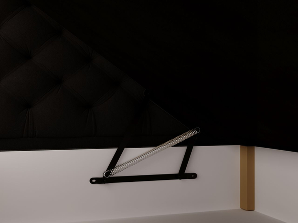 Boxspringbett mit Bettkasten 160x200 Bergamo Schwarz