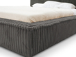 Polsterbett mit Bettkasten und Lattenrost 140x200 Lago Grau