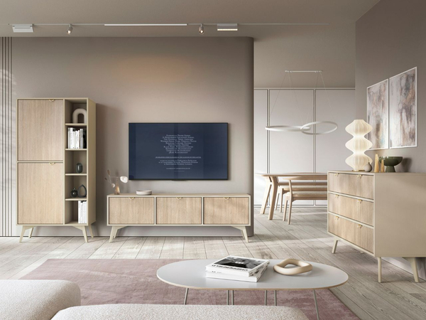 TV-Lowboard mit Türen Modena Beige