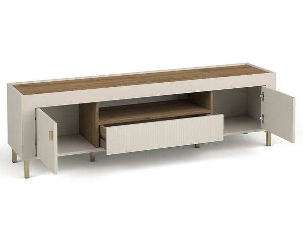 TV-Lowboard mit Schublade und Türen Messina Kaschmir