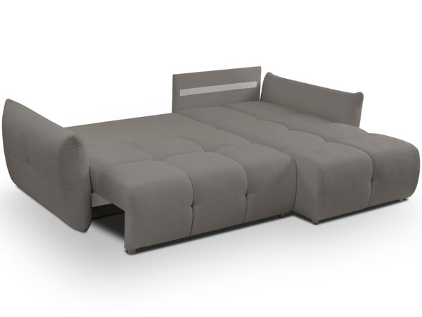 Ecksofa L-Form mit Schlaffunktion und Bettkasten Bene Dunkelgrau